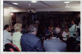 Entrevista coletiva de imprensa em reunião do Diretório Nacional do PT (São Paulo-SP, 2001) / Crédito: Cesar Hideiti Ogata