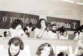 Ato em comemoração ao aniversário da Revolução de Outubro, organizado por OSI e CS (São Paulo-SP, 1981). Crédito: Vera Jursys