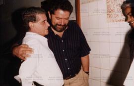 Encontro da candidatura “Jorge Viana Governador“ (PT) e Lula com Diretor do Hospital de Brasília nas eleições de 1990 (Rio Branco-AC, nov. 1990). / Crédito: Autoria desconhecida