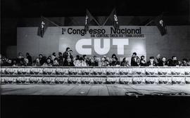 Congresso Nacional da CUT, 1o (São Bernardo do Campo-SP, 24-26 ago. 1984). Crédito: Vera Jursys