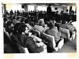 Julgamento de Lula no Supremo Tribunal Militar (Brasília-DF, 1982). / Crédito: Julio Bernardes/Agil