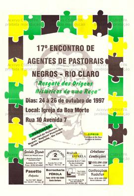 17 Encontro de Agentes de Pastorais Negros  (Rio Claro (SP) , 24-26/10/1997).