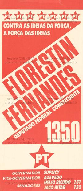 Florestan Fernandes. Deputado Federal Constituinte 1350 . (1986, São Paulo (SP)).