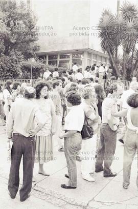 Assembleia dos servidores da Cetesb (São Paulo0SP, 20 nov. 1990). Crédito: Vera Jursys