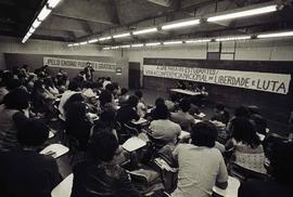 Conferência Nacional da Libelu, corrente estudantil ligada à OSI, na USP (São Paulo-SP, data desconhecida). Crédito: Vera Jursys