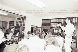 Assembleia do Sindicato dos Médicos de São Paulo (São Paulo-SP, 1988). Crédito: Vera Jursys