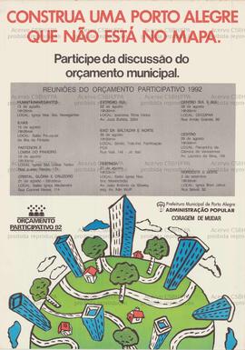 Construa uma Porto Alegre que não esta no mapa (Porto Alegre (RS), 13/08-02/09/1992).