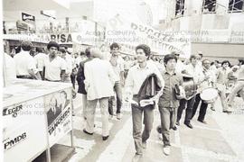 Ato contra a regulamentação do Colégio Eleitoral (São Paulo, 1985). Crédito: Vera Jursys
