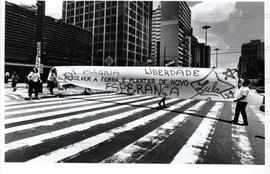 Comemoração da votação da campanha Lula presidente no 1o. turno das eleições de 1989 (São Paulo-S...