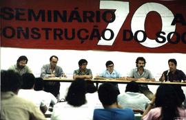 Seminário “70 Anos de Experiência de Construção do Socialismo” ([Cajamar-SP], 1987). / Crédito: Autoria desconhecida