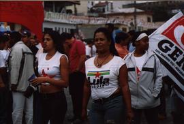 Comício da candidatura &quot;Lula Presidente&quot; (PT) nas eleições de 2002 (Santo André-SP, 2002) / Crédito: César Hideiti Ogata