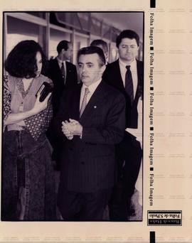 Retrato do deputado federal Genebaldo Corrêa (PMDB) em evento não identificado (Brasília-DF, 28 out. 1992). / Crédito: Roberto Jayme/Folha Imagem.