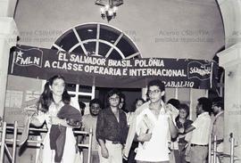 Ato pelo reconhecimento da FMLN (El Salvador) na PUC-SP, organizado pelo Jornal O Trabalho (São P...