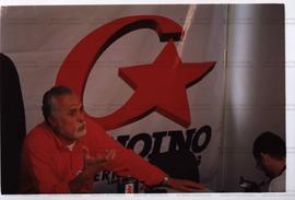 Entrevista concedida por Genoino (PT) à imprensa nas eleições de 2002 ([São Paulo-SP?], 2002) / C...