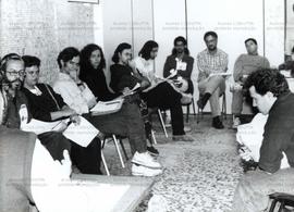Encontro Estadual de Cultura da campanha de Lula nas eleições de 1994 realizada no Hotel Danúbio (São Paulo-SP, 2 jul. 1994). / Crédito: Edison Gomes/Agência Photoação.