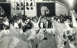 Comício da candidatura “Lula Presidente” (PT) nas eleições de 1994 (São Paulo-SP, 01 set. 1994). / Crédito: Eduardo Mandeli