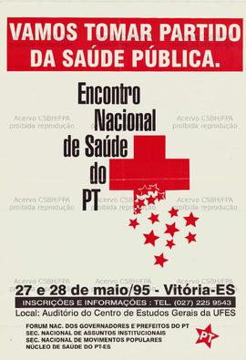 Vamos tomar partido da saúde pública. (27 a 28 mai. 1995, Vitória (ES)).