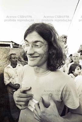 Comício da candidatura &#039;Lula governador” (PT) no bairro da Vila Maria nas eleições de 1982 (São Paulo-SP, 1982). Crédito: Vera Jursys