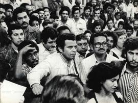 [Assembleia do Sindicato dos Metalúrgicos de São Paulo, na rua do Carmo] (São Paulo-SP, 1978). / Crédito: Jesus Carlos.