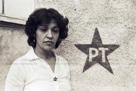 Retratos de candidaturas do PT nas eleições de 1982 (Local desconhecido, 1982). Crédito: Vera Jursys