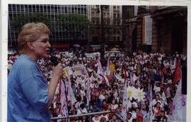 Ato da campanha da candidatura &quot;Marta Prefeita&quot; (PT) nas eleições de 2000 (São Paulo-SP...