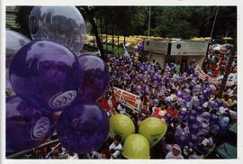 Manifestação da Marcha Mundial das Mulheres (São Paulo-SP, 8 mar. 2003). / Crédito: César Ogata