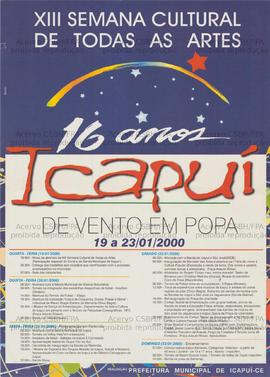 XIII Semana Cultural de todas as artes  (Icapuí (CE), 19-23/01/2000).