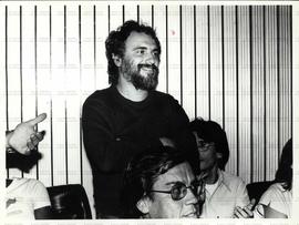 Ato da campanha de filiação de personalidades ao PT ([São Paulo-SP?], mai. 1981). / Crédito: Jesus Carlos/Jornacoop.