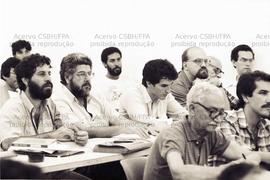Ciclo de debates “70 anos da Experiência de Construção do Socialismo”, promovido pelo Instituto Cajamar (Cajamar-SP, 1987). Crédito: Vera Jursys
