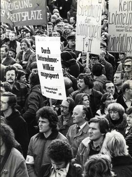 Manifestação de trabalhadores da imprensa (Alemanha, Data desconhecida). / Crédito: Arnd Weber.