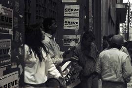 Greve dos bancários da Nossa Caixa e do Banco Econômico (São Paulo-SP, 06 out. 1993). Crédito: Vera Jursys