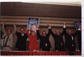Ato da candidatura &quot;Lula Presidente&quot; (PT) nas eleições de 2002 (Local desconhecido, 2002) / Crédito: Cesar Hideiti Ogata