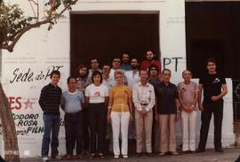 Candidatos a vereador nas eleições de 1982 (Local desconhecido, set. 1982). / Crédito: Autoria desconhecida.