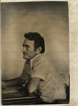 Retrato de Henos Amorina, presidente do Sindicato dos Metalúrgicos de Osasco (Local desconhecido, mai. 1978). / Crédito: Ennio Brauns Filho.