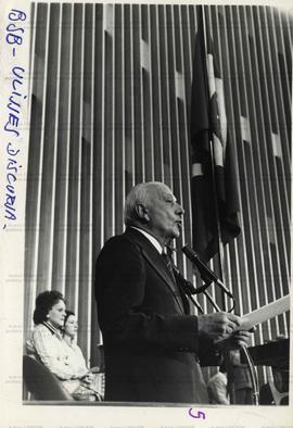 João Baptista Figueiredo é eleito presidente da República em votação do Colégio Eleitoral (Brasília-DF, [15 out. 1978]). / Crédito: Nelson Penteado.