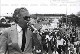 Caminhada da candidatura Maurício Soares refeito (PT) nas eleições de 1988 (São Bernardo do Campo...