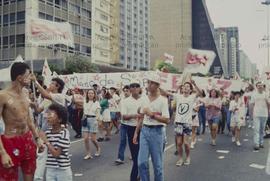 Ato da candidatura “Lula Presidente” (PT) na Av. Paulista, nas eleições de 1989 (São Paulo-SP, 19...