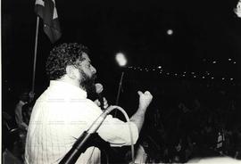 Lula discursa em comício pelas Diretas (Bahia, 1987). / Crédito: Autoria desconhecida