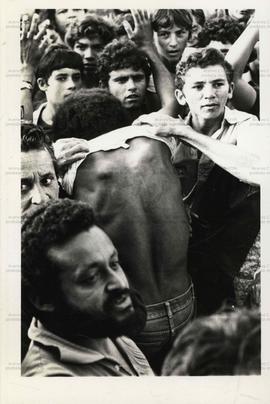 Greve dos metalúrgicos do ABC (São Bernardo do Campo-SP, 12 a 27 mar. 1979). / Crédito: Ennio Bra...
