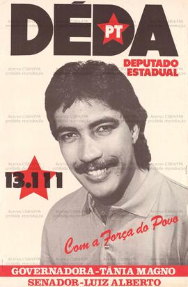 Déda Deputado Estadual 13111, com a força do povo . (1986, Sergipe (SE)).