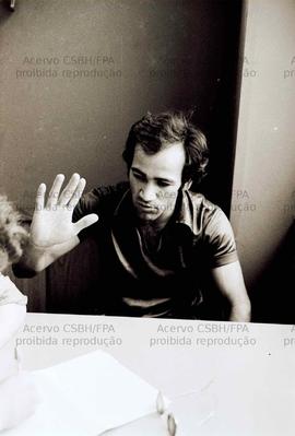 Comício da candidatura “Maurício Soares prefeito” (PT) nas eleições de 1982 (São Bernanrdo do Campo-SP, 1982). Crédito: Vera Jursys