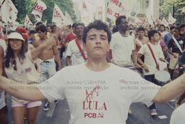 Ato da candidatura “Lula Presidente” (PT) na Av. Paulista, nas eleições de 1989 (São Paulo-SP, 19...