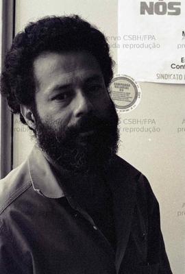 Entrevista concedida por Luizinho, presidente da CUT Regional São Paulo (São Paulo-SP, 24 mai. 1993). Crédito: Vera Jursys