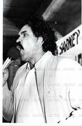 Plenária ddo PT, realizada no Colégio Roosevelt (São Paulo-SP, 26 abr. 1987). / Crédito: Hugo R. Scotte.