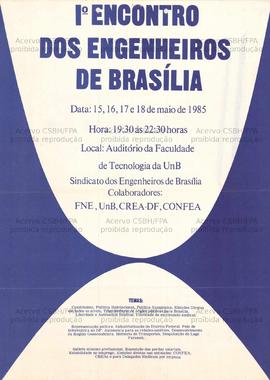 I encontro dos engenheiros de Brasília  (Brasília (DF), 15-18/05/1985).