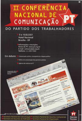 II Conferência Nacional de Comunicação PT. (09 a 10/ ago. 2001, Brasília (DF)).