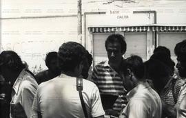 Caminhada da candidatura “Celso Daniel Prefeito” (PT) nas eleições de 1982 (Santo André-SP, 1982). / Crédito: Vera Lúcia [Jursys?]