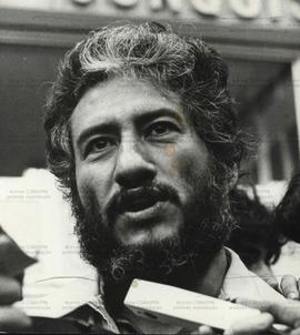 Retrato de Hugo Blanco, deputado constituinte do PRT na Nicarágua (Porto Alegre-RS, 12 jul. 1979)...