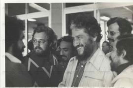 Debate com Hugo Blanco no Sindicato dos Jornalistas de São Paulo (São Paulo-SP, jul.1979). / Crédito: Jesus Carlos.