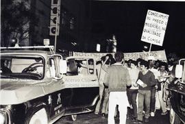 Greve dos trabalhadores da Monark, no bairro de Santo Amaro (São Paulo-SP, 1982). Crédito: Vera Jursys
